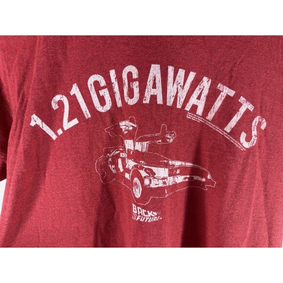 Back to The Future, 1.21 Gigawatts Men's T-Shirt, Red, Size L - Picture 5 of 11